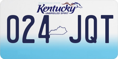 KY license plate 024JQT