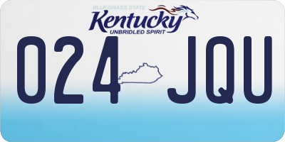KY license plate 024JQU