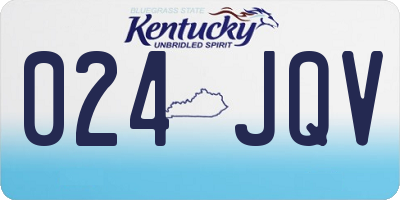 KY license plate 024JQV