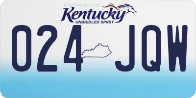 KY license plate 024JQW