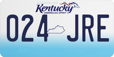 KY license plate 024JRE