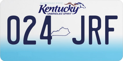 KY license plate 024JRF