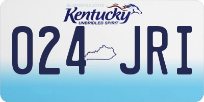 KY license plate 024JRI