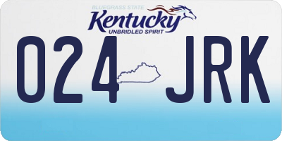 KY license plate 024JRK