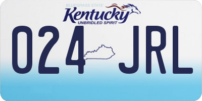 KY license plate 024JRL