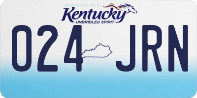 KY license plate 024JRN