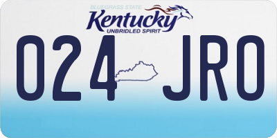 KY license plate 024JRO