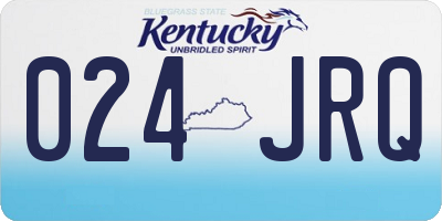 KY license plate 024JRQ