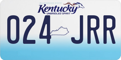 KY license plate 024JRR