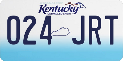 KY license plate 024JRT