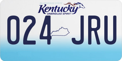 KY license plate 024JRU