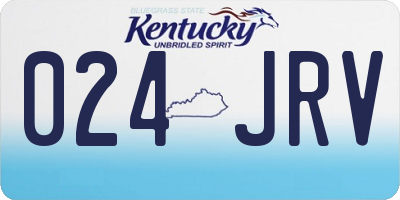 KY license plate 024JRV