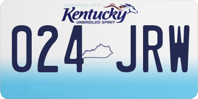 KY license plate 024JRW