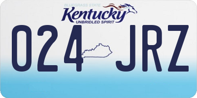 KY license plate 024JRZ