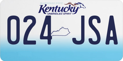 KY license plate 024JSA
