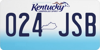KY license plate 024JSB