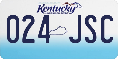 KY license plate 024JSC