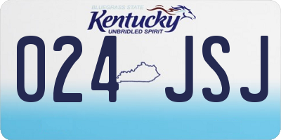 KY license plate 024JSJ
