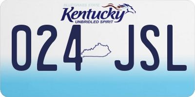 KY license plate 024JSL
