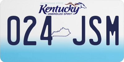 KY license plate 024JSM
