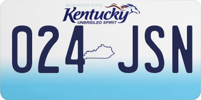 KY license plate 024JSN
