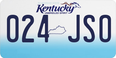KY license plate 024JSO