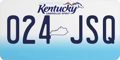 KY license plate 024JSQ