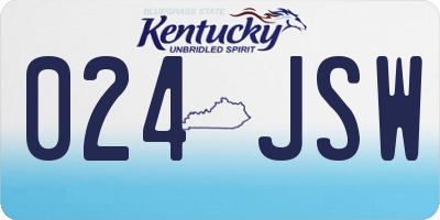 KY license plate 024JSW