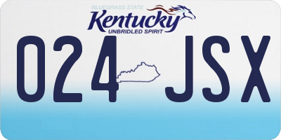 KY license plate 024JSX