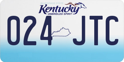 KY license plate 024JTC