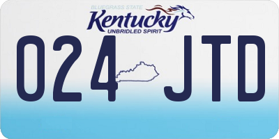 KY license plate 024JTD
