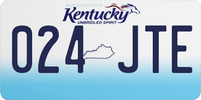KY license plate 024JTE