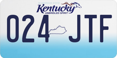 KY license plate 024JTF