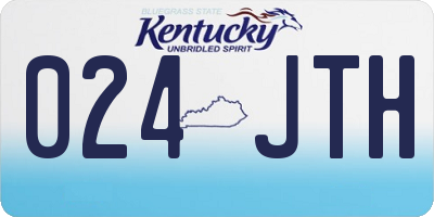 KY license plate 024JTH