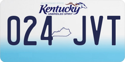 KY license plate 024JVT