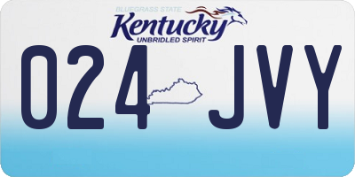 KY license plate 024JVY