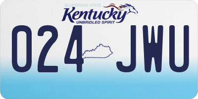 KY license plate 024JWU