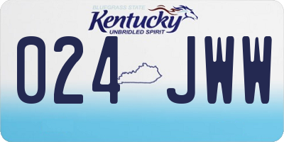 KY license plate 024JWW