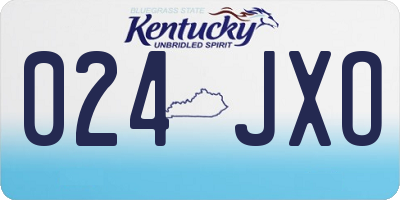 KY license plate 024JXO