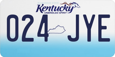 KY license plate 024JYE