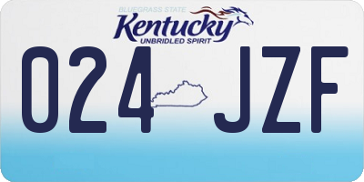 KY license plate 024JZF