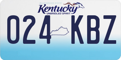 KY license plate 024KBZ