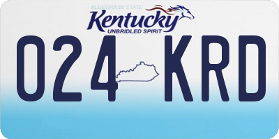 KY license plate 024KRD