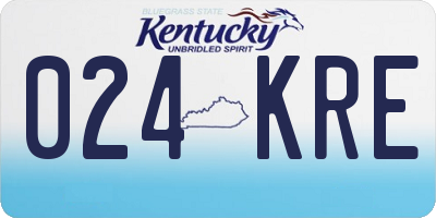 KY license plate 024KRE