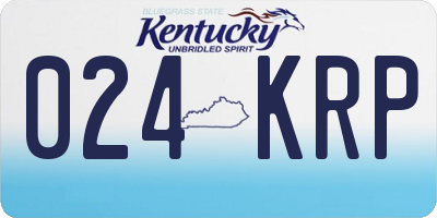 KY license plate 024KRP