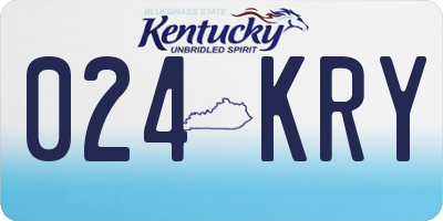 KY license plate 024KRY