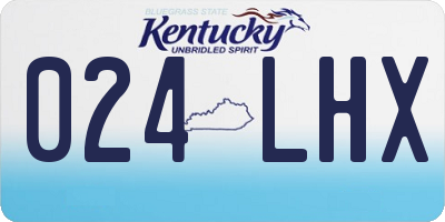 KY license plate 024LHX