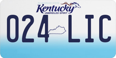 KY license plate 024LIC