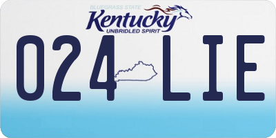 KY license plate 024LIE