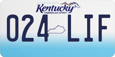 KY license plate 024LIF